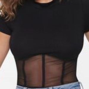 Sheer Mock Neck BodySuit